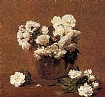 Aime Paintings - Roses Aime Vieberg by Henri Fantin-Latour
